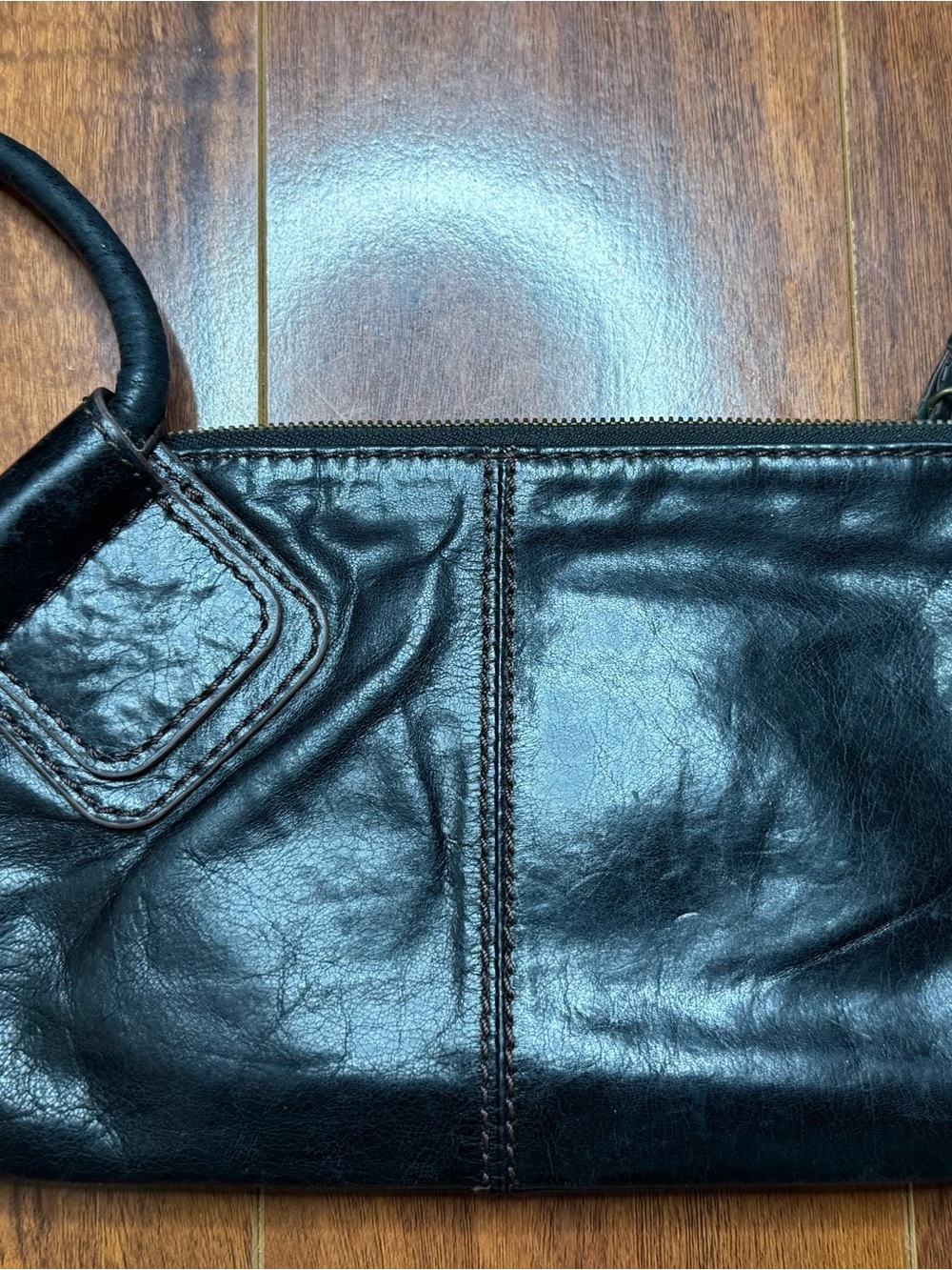 Hobo Mable black leather clutch wristlet